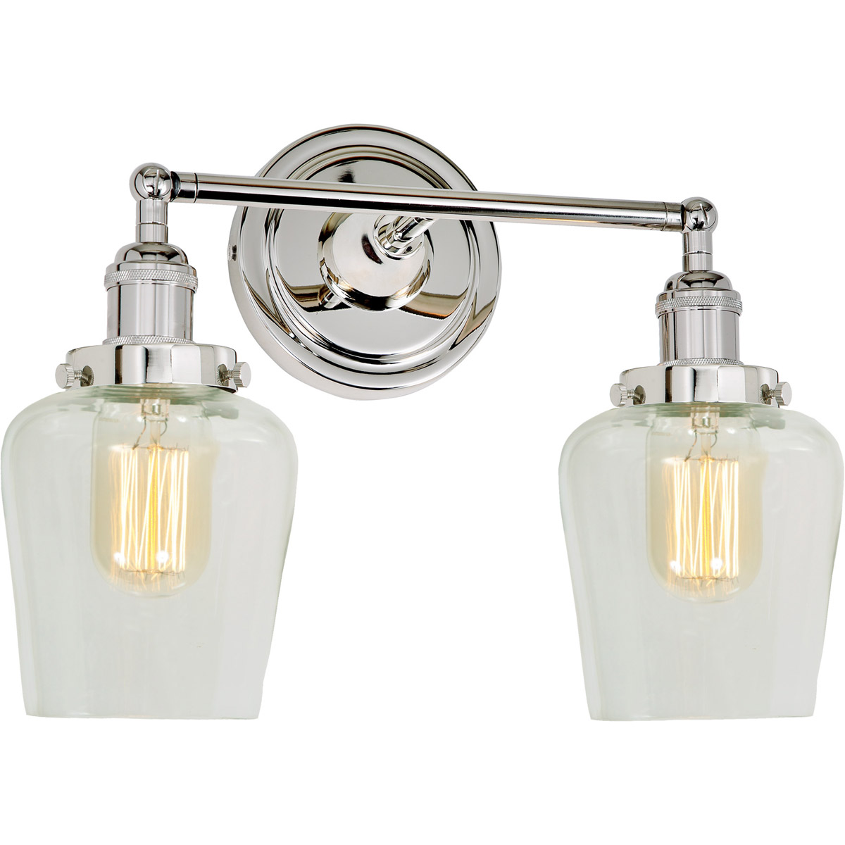 Soho 2 Light 16 inch Polished Nickel Bathroom Wall Sconce Wall Light